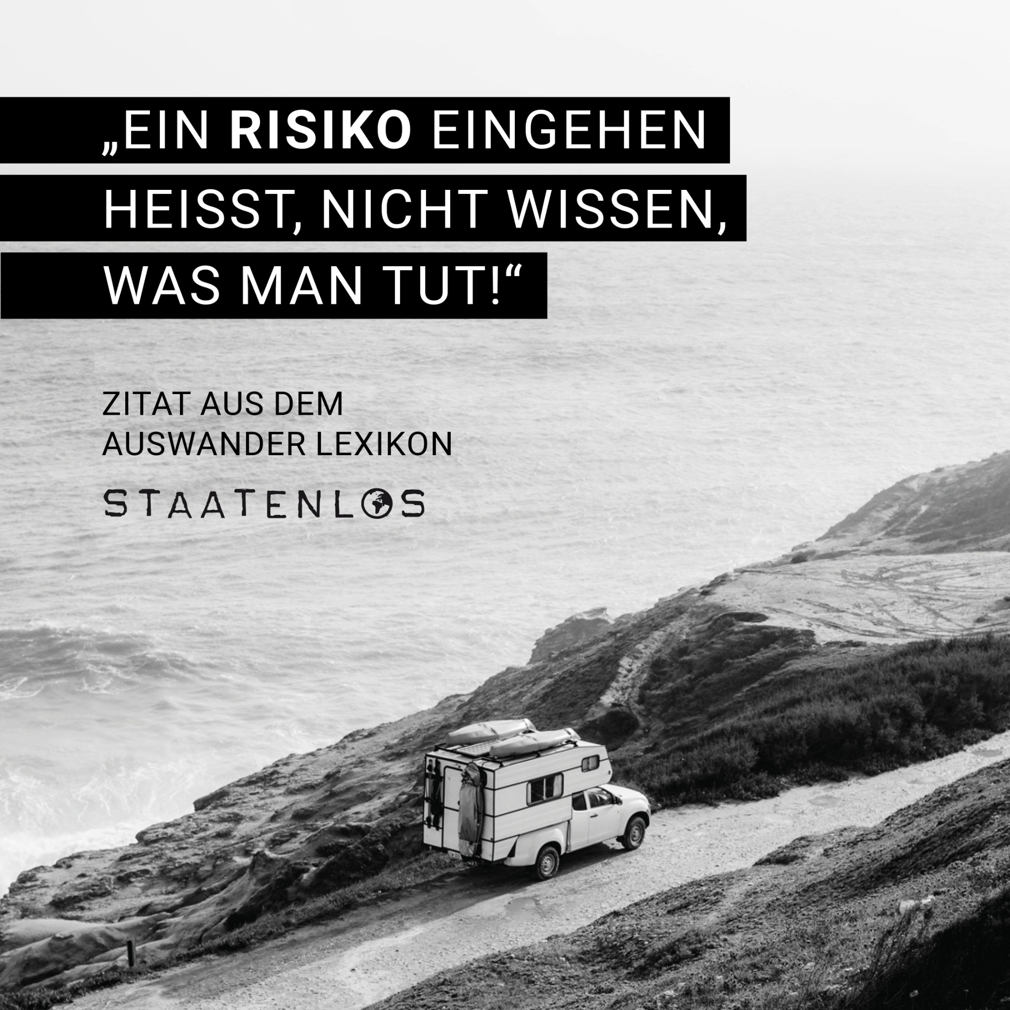 Staatenlos Auswander-Lexikon – Werbebild