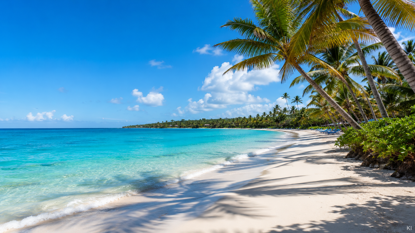 KI-generiertes Karibik-Strand-Stimmungsbild für die Dominikanische Republik