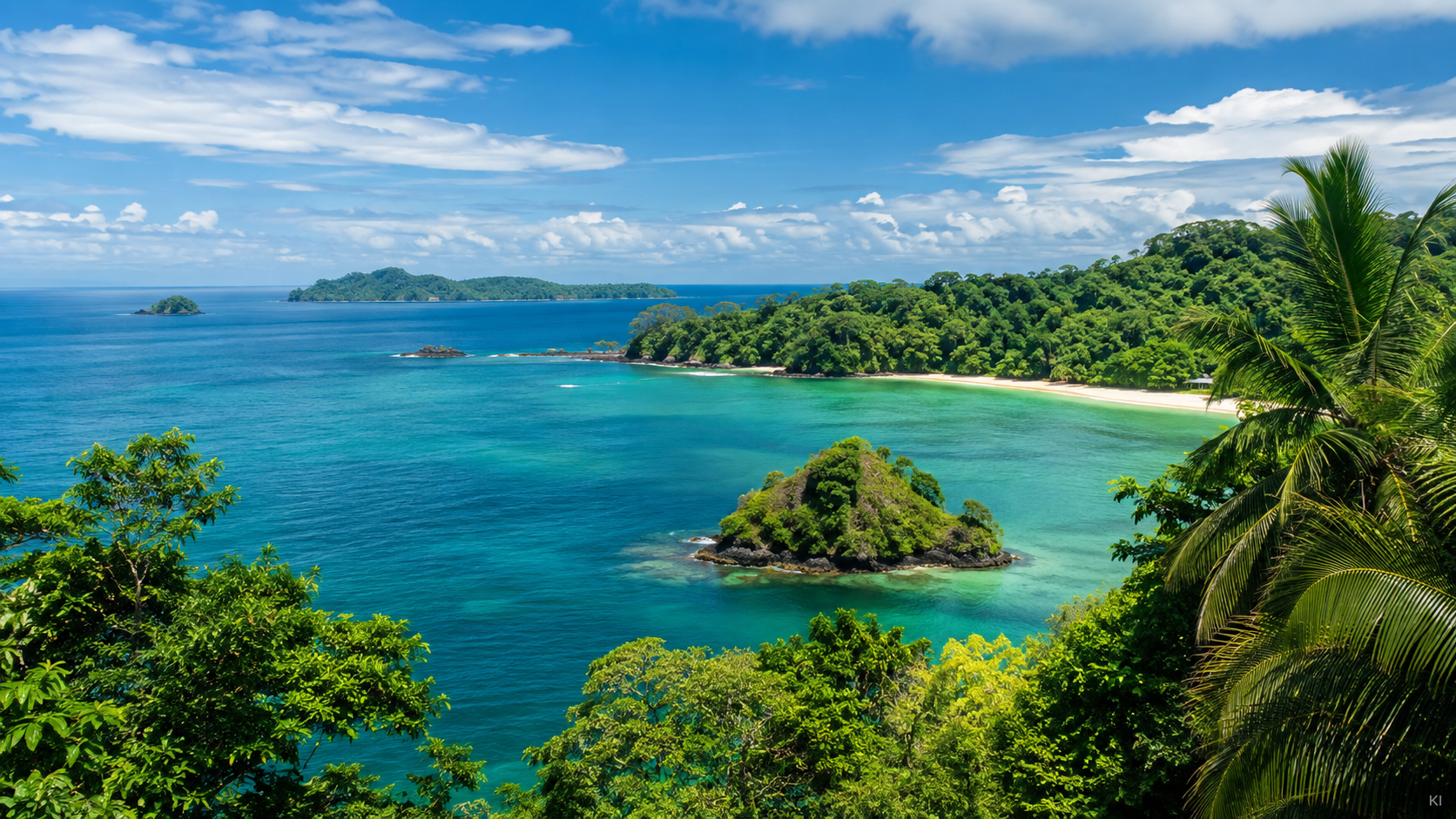 KI-generiertes tropisches Küsten-Stimmungsbild für Panama